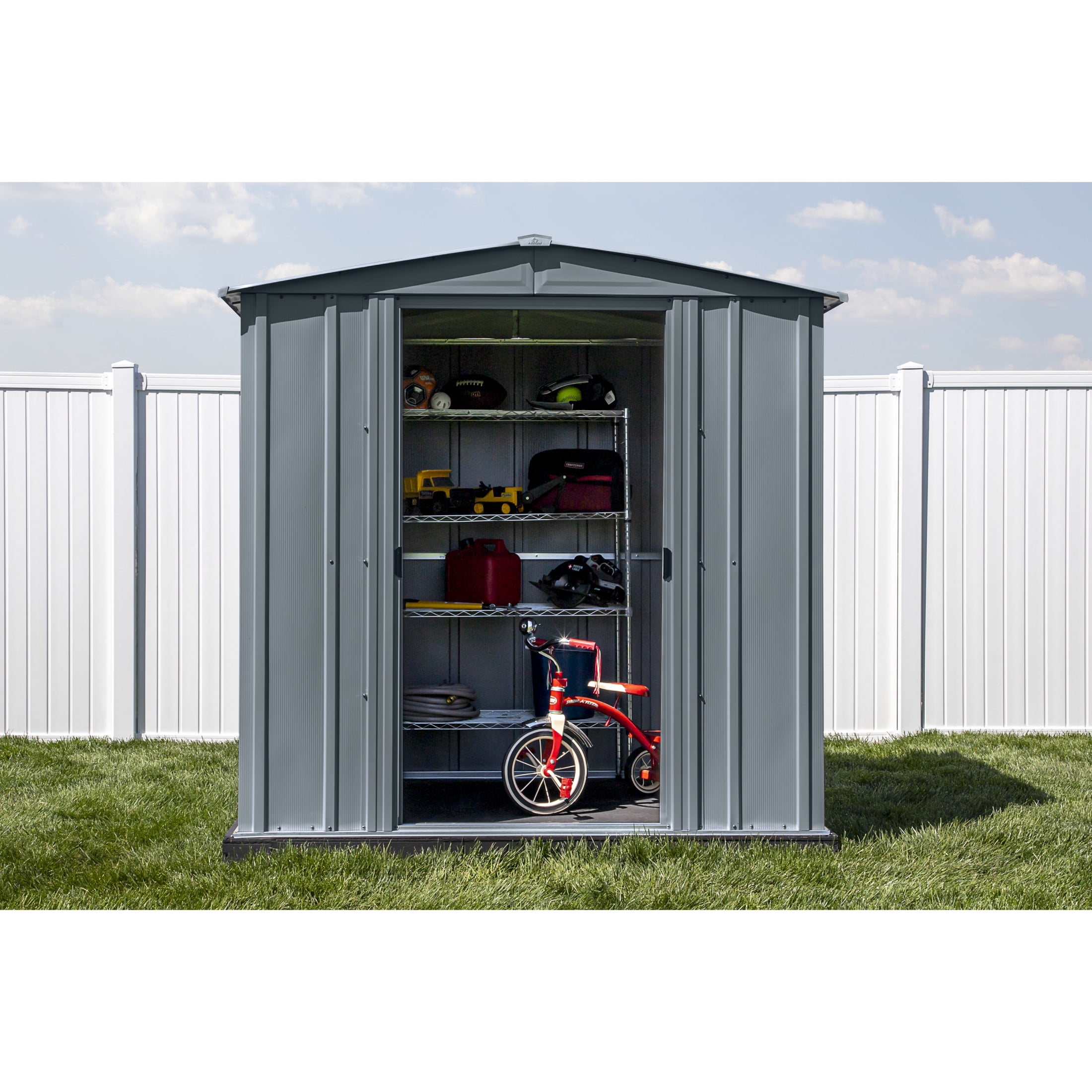 Arrow 6 x 7 x 6 ft Grey Shed