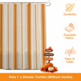 thumbnail image 3 of Orange Striped Shower Curtains for Bathroom, Modern Minimalist Stripes Farmhouse Waterproof Fabric Shower Curtain, Decorative Bathroom Curtain for Bathtub, 36"x72", No Hooks Included, 3 of 9