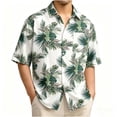thumbnail image 2 of Hvogkswy Hawaiian Shirt for Men Trendy Print Short Sleeve Lapel Shirts Loose Casual Beach Vaction Button Up Shirt, Gifts for Men, 2 of 4