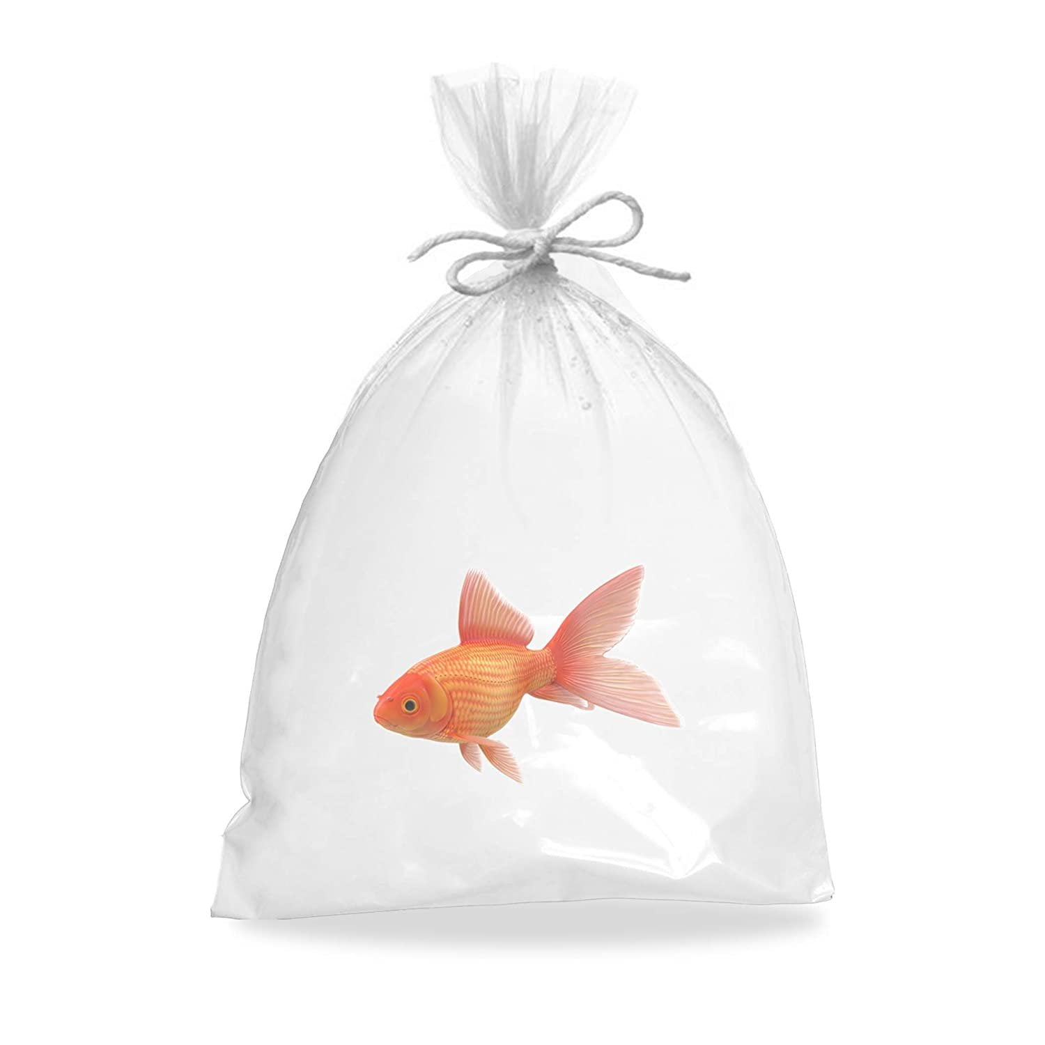 Pack of 100 Plastic Fish Bags 12 x 18. Clear Polyethylene Bags 12x18