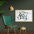 thumbnail image 2 of Fourth of July Wall Art with Frame, Pattern of Happy 4th of July Cursive Typography with a Ribbon, Printed Fabric Poster for Bathroom Living Room, 35" x 23", Charcoal Grey and White, by Ambesonne, 2 of 2