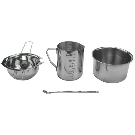 New Arrivals 4 Set Stainless Steel Double Boiler Long Handle Wax Melting Pot