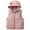 Pink, variant on Girls Winter Coat Vest With Hood Stylish Casual Outerwear for Toddlers and Children 1 to 4 Years Old Warm Quilted Jacket