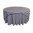 thumbnail image 2 of LA Linen TCcheck108R-NavyK72 Nappe à Carreaux en Polyester, Blanc & Marine - 108 Po. Rond, 2 of 3