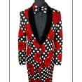 thumbnail image 2 of Mens Polka Dot Rose Printed Prom Tuxedo with Pants & Bowtie By Alberto Nardoni Brand Designer, 2 of 3