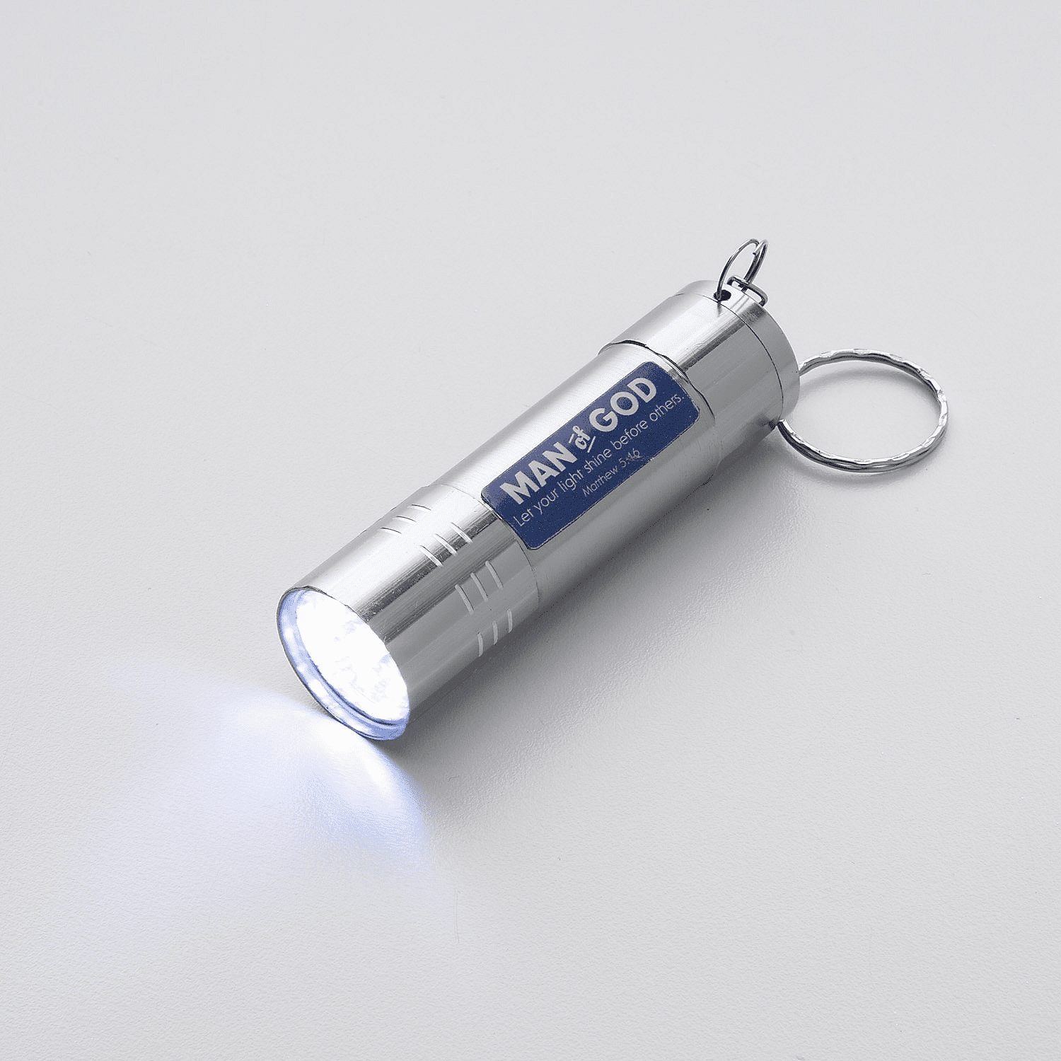 Man of God Flashlight Keychains with Card for 12