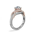 thumbnail image 2 of 1.50 Carat Excellent Round Cut Real Diamond Latest Design Solitaire with Accents Engagement Ring for Ladies Solid 14K White Gold Size 7.5, 2 of 9