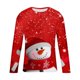 thumbnail image 4 of Blusas y camisas de manga larga y cuello redondo para hombre, informales, a la moda, con estampado navideño, cuello redondo, blusas de licra de manga larga para hombre., 4 of 5