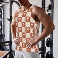 thumbnail image 5 of Pofeuu Brown Palms Print Men's Workout Tank Tops Sleeveless Muscle Gym Shirt Quick Dry-Medium, 5 of 7