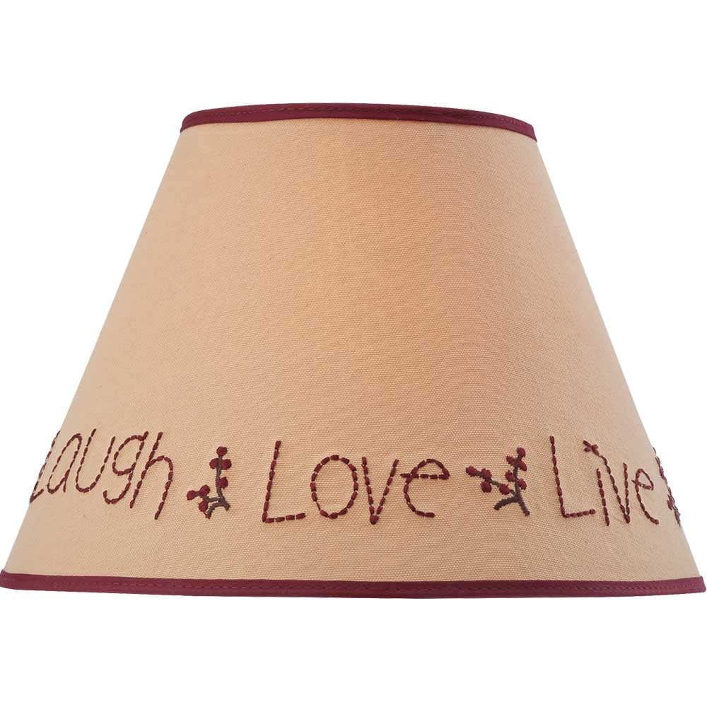 Live Laugh Love Embriodered Lamp Shade