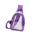 thumbnail image 2 of EHJRE Clear Bag , Pocket Chest Daypack, PVC Crossbody Shoulder Backpack Waist Belt Bag Violet, 2 of 9