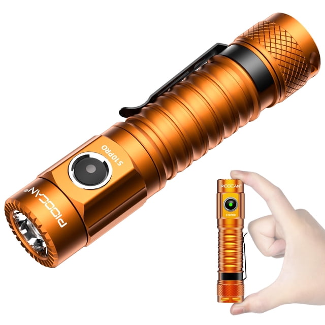 Linterna PIOOCAN S10Pro LED 2500 lúmenes recargable naranja