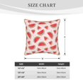 thumbnail image 4 of Fotbe Watermelon Pattern Velvet Decorative Throw Pillow Covers with Elegant Piping, Soft Plush Cushion Cover for Sofa, Bed, Car, Office-18"x18", 4 of 8