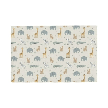 

Placemats Set of 4 African Animals Heat Resistant Non - Slip Place mats Waterproof table mat for Kitchen Dining-4片装