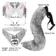 thumbnail image 3 of Conjunto de diadema y cola de peluche con orejas de lobo, perro y zorro, para cosplay de niñas y niños, para Halloween, fiesta de Navidad, 3 of 4