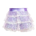 thumbnail image 1 of YONGHS Jupe Tutu à Paillettes pour Filles Jupe de Danse à Volants Robe de Ballet Lavande 12, 1 of 5