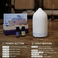 thumbnail image 5 of 200ML Ceramic Diffuser,Aromatherapy Diffuser,Essential Oil Diffuser with 7 Color Lights Auto Shut Off for Home Office Room,White (1/3/6/ON hrs Working time), 5 of 12