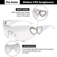 thumbnail image 4 of Gafas de sol Pro Acme, envolventes, sin montura, a la moda de la década de 2000, 4 of 6