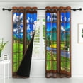 thumbnail image 2 of Lfeey Blackout Curtains, Room Darkening for Living Room Kids Bedroom, Natural Landscape, 42x63 inch, 2 Panels, 2 of 6