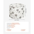 thumbnail image 5 of KFFKFF Set of 2 Drum Lamp Shades, 13-inch Diameter, 10-inch Height, Medium Linen Design for Table and Floor Lamps, Simple Assembly with Light Dandelion Pattern, 5 of 10
