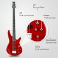 thumbnail image 4 of Ktaxon 4 String Electric Bass Guitar 44in Full Size Bass Kit with Closed SS Pickups, 20W Amp, Dark Red, 4 of 14