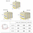 thumbnail image 6 of Yellow Grey Stripe Toaster Cover 4 Slice, Modern Farmhouse Vertical Striped Dustproof Bakeware Oven Protector with Top Hook, Waterproof Small Kitchen Appliance Toasters Dust Cover, 12"x11"x8", 6 of 9