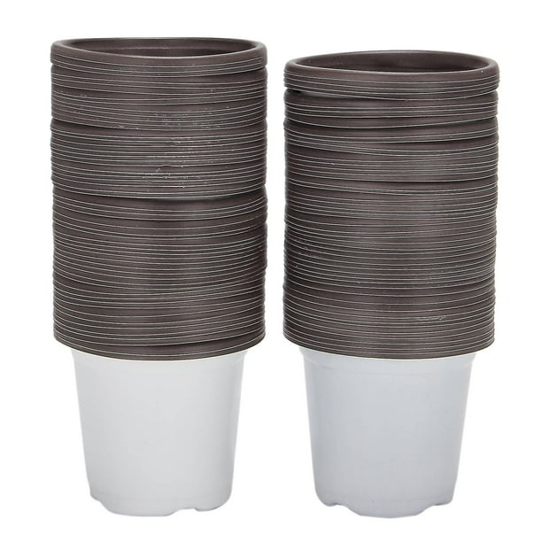 Macetas de plástico para vivero de plantas, macetas para iniciación de plántulas de flores, compatibles con pequeñas macetas de jardín para trasplantar suculentas