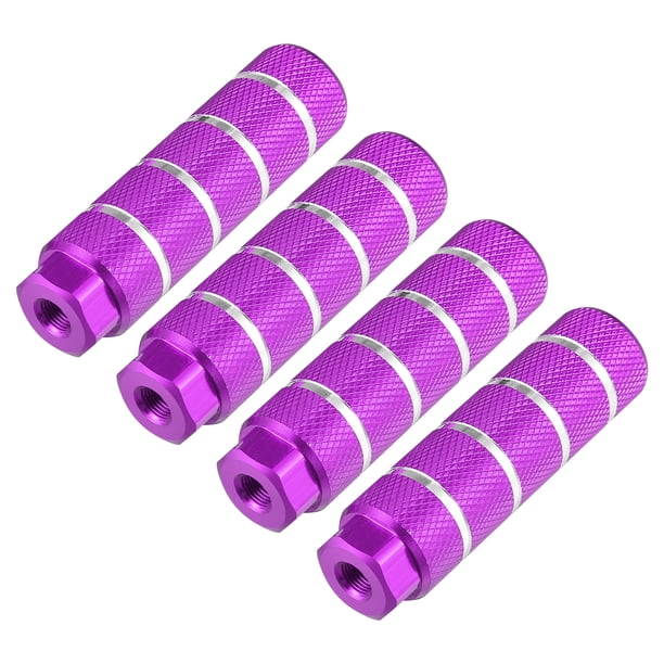 4uds BMX MTB Bicicleta Trasera Pie Clavijas Reposapiés Ajuste 3/8 Pulgada Ejes Púrpura