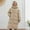 Khaki, variant on Women Mid Length Thickened Warm Hooded Zipper Solid Color Drawstring Temperament Jacket Mom Must Haves Extra Long Jackets Women Oversized Winter Jackets for Women Large Chalk Dire Jacket Women Coat