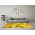 thumbnail image 3 of Ahgly Company Machine Washable Indoor Rectangle Patchwork Yellow Transitional Area Rugs, 3' x 5', 3 of 4