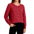 thumbnail image 2 of Sweaters for Women Long Sleeve Knit Cardigan Button Down Classic Crew Neck Sweater Tops 2026 Fashion Outfits, 2 of 5