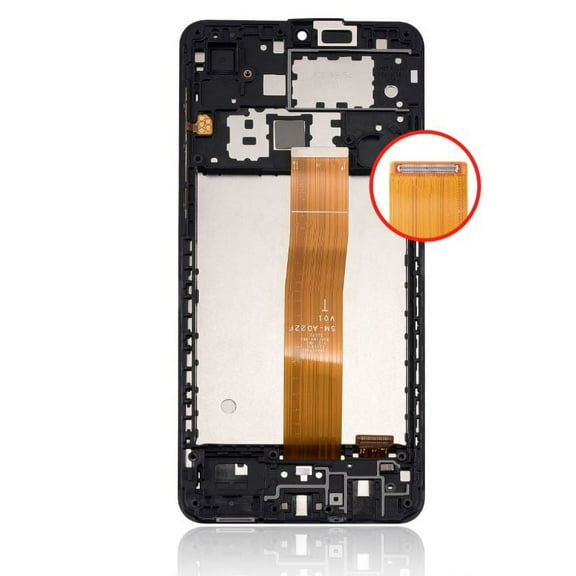 Replacement LCD Assembly With Frame Compatible For Samsung Galaxy A02 (A02 / 2022) (Service Pack) (All Colors)