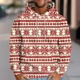thumbnail image 2 of GuangCheng Mens Christmas,Ugly Printed,Hooded Sweatshirts,Drawstring,Drop Shoulder,Thick Warm Coats,Pullover Hoodies, 2 of 5