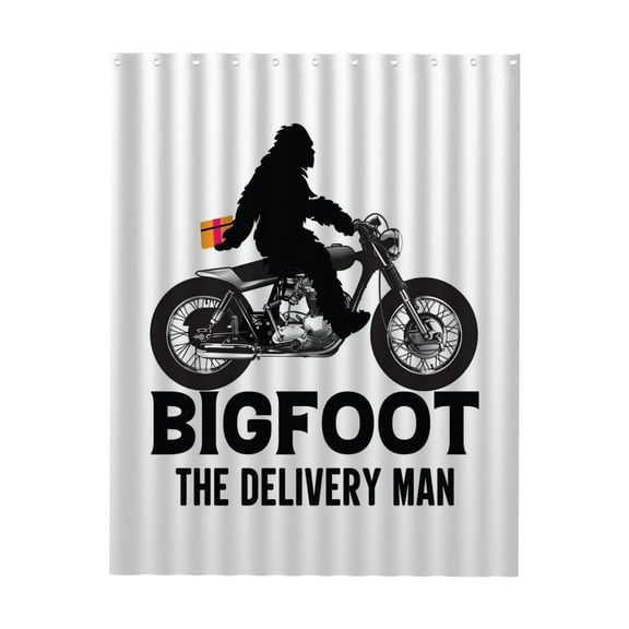 bigfoot shower curtain