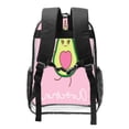 thumbnail image 2 of Susaid Cute Avocado Print Clear Backpack See Through Transparent Plastic Clear Bookbags for School, College, Stadium,Work, 2 of 7