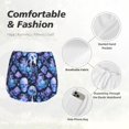 thumbnail image 4 of Balery Skull blue crystal flower Pantalones cortos deportivos para mujer con forro y dos bolsillos, elásticos, para entrenamiento, gimnasio, yoga-XX-Large, 4 of 7