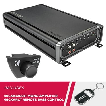 New Kicker 46CXA12001T Mono Subwoofer Amplifier & 46CXARCT Dash-Mount Wired Remote