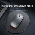 thumbnail image 3 of Ratón inalámbrico Bluetooth con USB recargable RGB para ordenador portátil, PC, Macbook, ratón para juegos, 2,4 GHz, portátil, 3 of 7