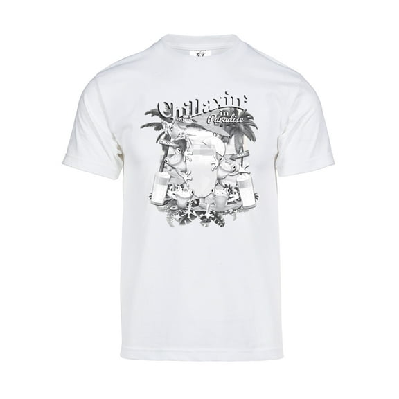 Gravity Trading Mens Chillaxin Solar Color Changing Summer Beach Sun Tee, White M