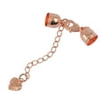 thumbnail image 3 of EHJRE 10Pcs End Caps With Lobster Clasp And Extender Chain Rose Gold, 3 of 9