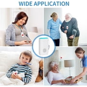 Wireless Caregiver Pager Nurse Alert System SOS Call Button Vibration Pager With 58 Melodies 4 Volume Levels For Patients Seniors Elderly Home Monitoring