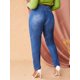 thumbnail image 4 of Jeans Talla Extra Ajustados Abotonado Cinta Frontal Rosegal Vaqueros de talla grande, 4 of 5