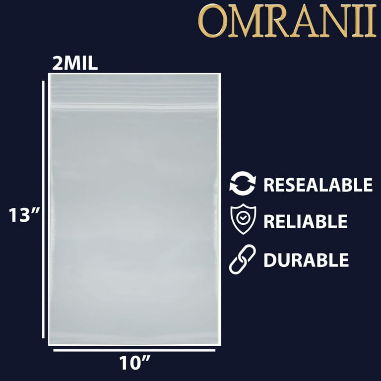 Ziplock Plastic Bags 100 Pack Of Inch X 10 Inch Clear Reclosable