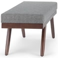 thumbnail image 4 of Saxon 43"WD Rectangle Storage Ottoman Bench in Dove Gray Linen Look Fabric, 4 of 9