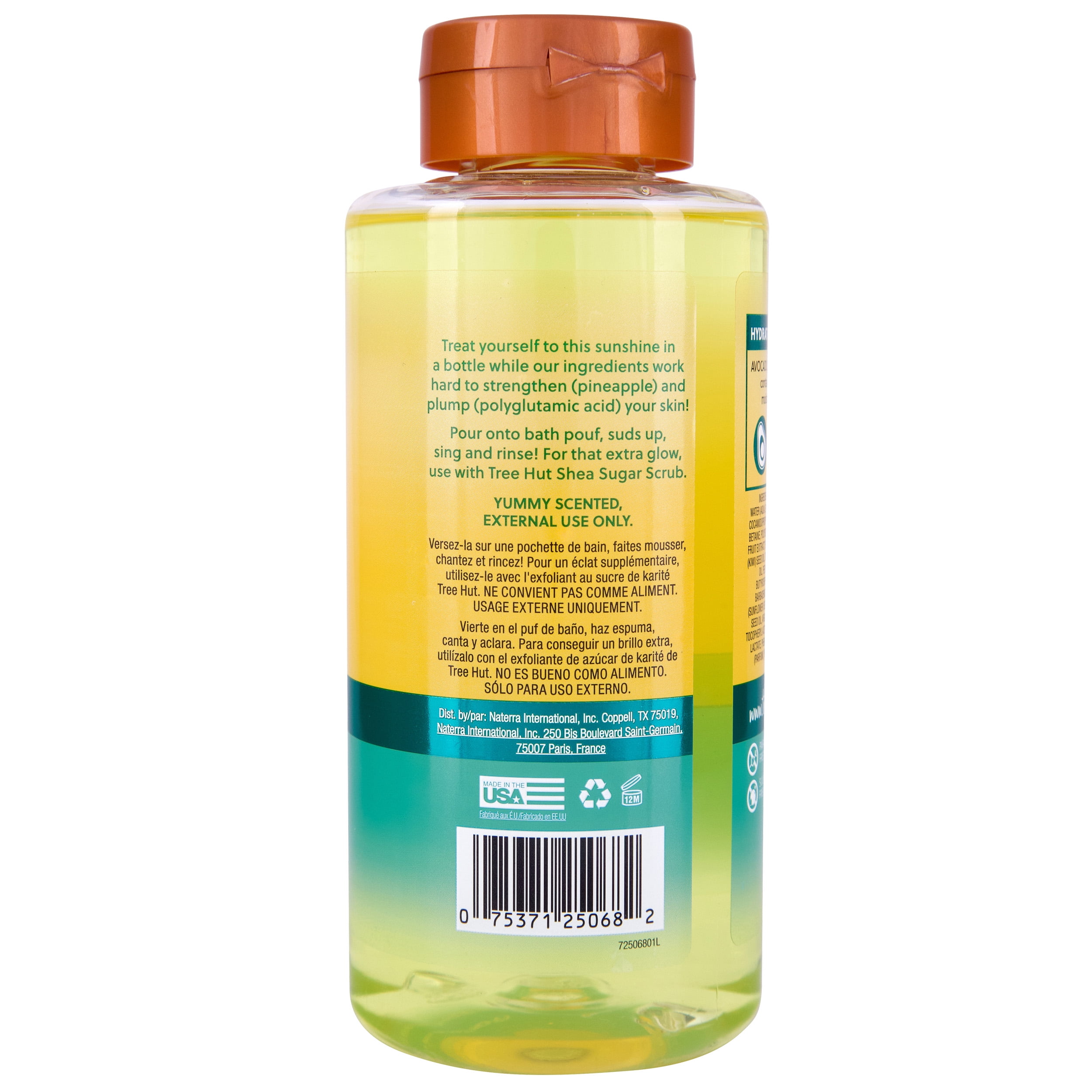 Tree Hut Pineapple Foaming Gel Body Wash, 18 fl oz