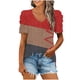 thumbnail image 2 of Fiudx Camisas de Mujer Mujer Moda Casual Manga Corta Suelta Camiseta Blusa Tops, 2 of 5