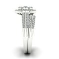thumbnail image 2 of 1ct TDW Diamond 14K White Gold Cluster Halo Bridal Set, 2 of 4