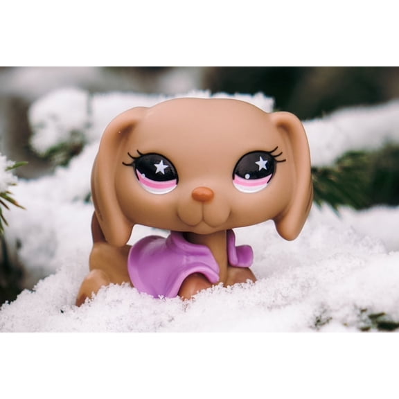 Minilpsshop Little Pet Toys Figure,Dachshund #932,with Jacket Accessory,Ideal Gift for Boys and Girls