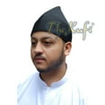 thumbnail image 2 of Black Semi-Rigid Soft Handcrafted Tall Naqshbandi Tariqah Sufi Nakshibendi Kufi Hat, 2 of 2