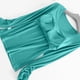 thumbnail image 5 of Pijama de manga larga para mujer, color liso, manga larga, cuello redondo, con copa acolchada, ropa de casa, pijama modal para mujer, 5 of 8